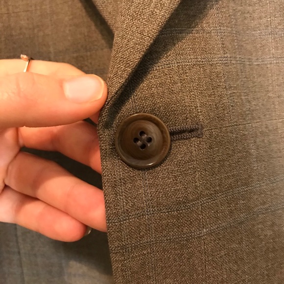 Pal Zileri Italian Made Brown Wool Tweed Suit Set - Picture 7 of 16